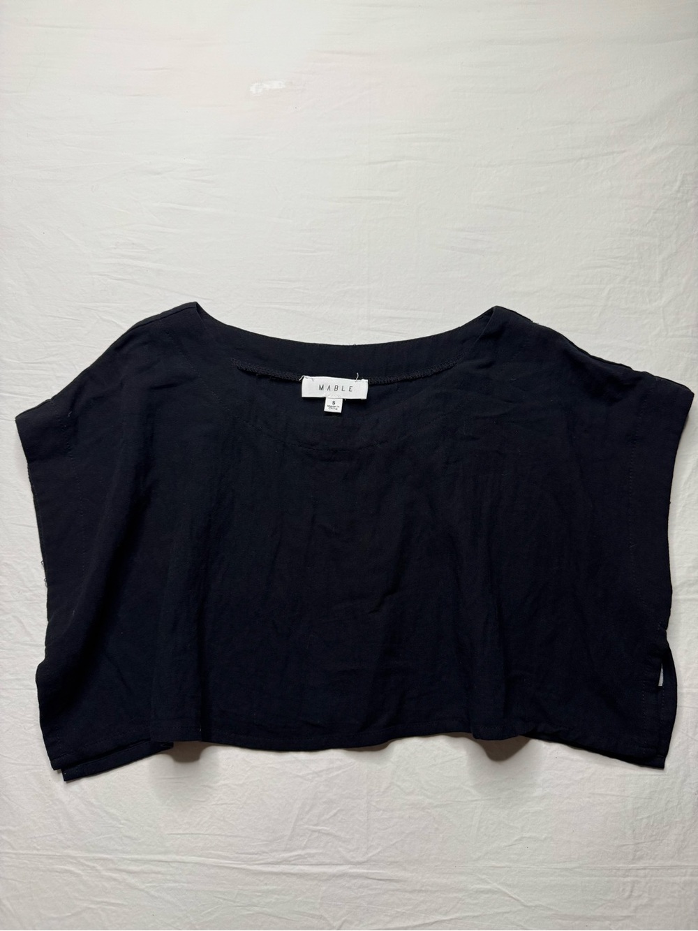 MABLE - Black Cropped Boxy Tee – Relaxed Women’s Top